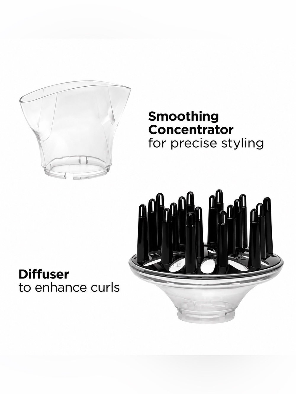 REVLON Volume Booster Hair Dryer Curl Enhancing Diffuser& Smoothing Concentrator